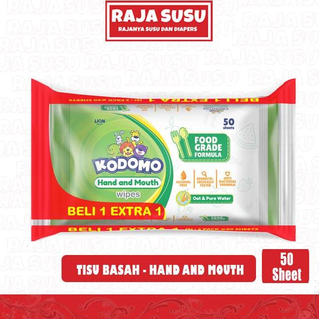 Kodomo Wet Wipes Hand And Mouth 50S
