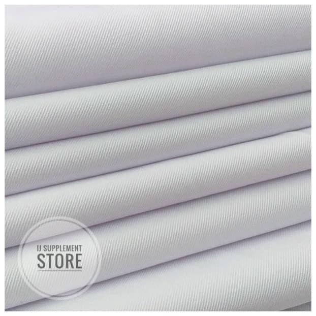 ASLI Bahan Kain PDH Twill Putih READY STOCK