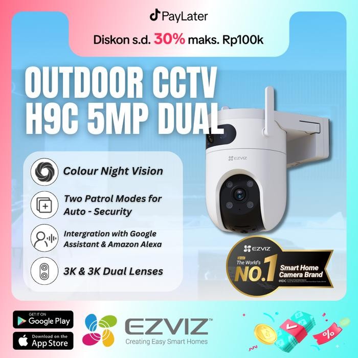 x3ad- Ezviz Cctv Camera H9C 5+5Mp Lens White Wifi