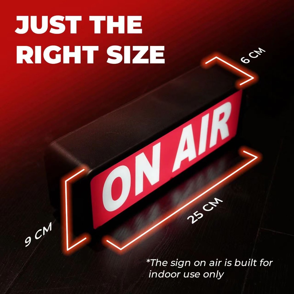 ON AIR SIGN LED LIGHT Recording Sign Studio Warning Sign for (Studio/Home Studio/Company/Desk or Wal