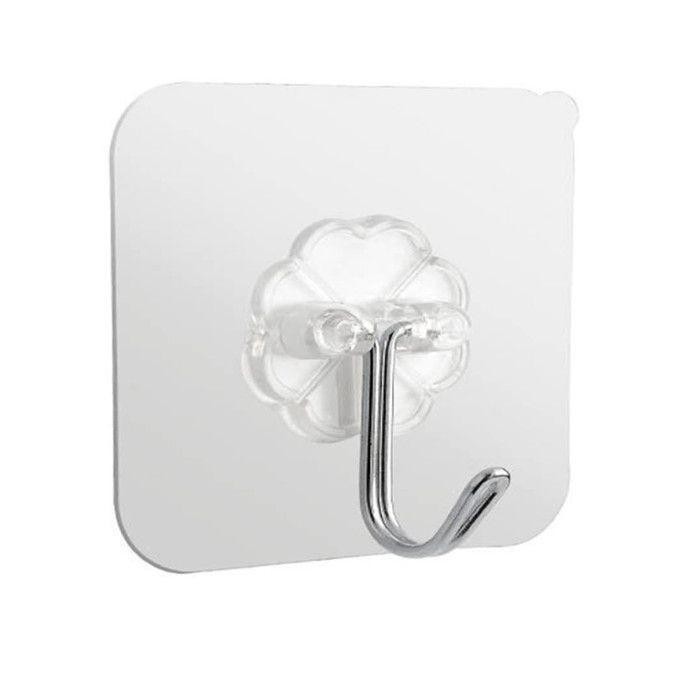 GANTUNGAN HOOK TEMPEL DINDING / GANTUNGAN TEMPELAN HOOK SERBAGUNA PLASTIK STAINLESS