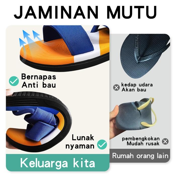 groceria sandal pria sandal gunung sandal cowok kekinian 2025 sandal jepit pria keren Anti Slip Tali