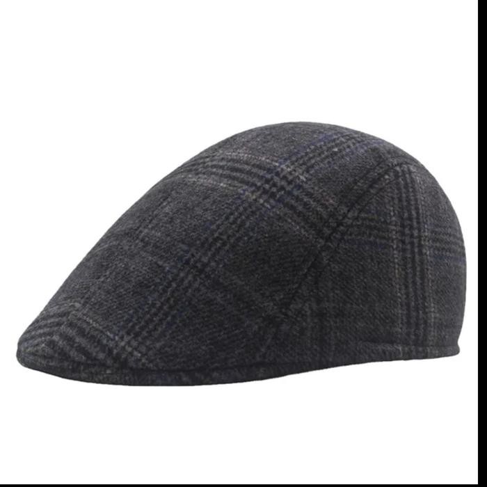 aayk- Topi Newsboy Casual Pria Baru Modis Topi Baret Retro Musim Semi