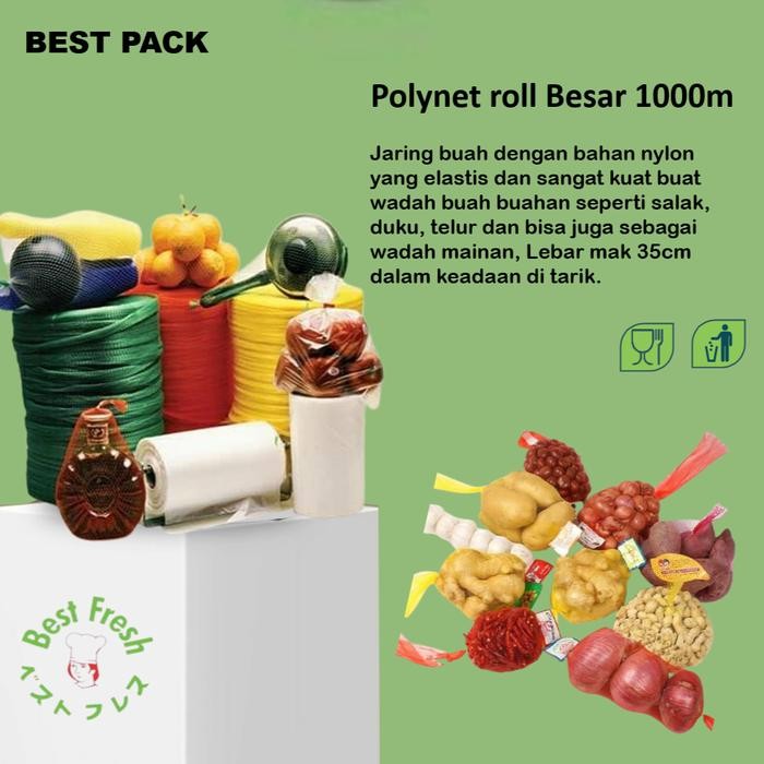 TERMURAH jaring buah / polynet roll besar best fresh (1m) READY STOCK