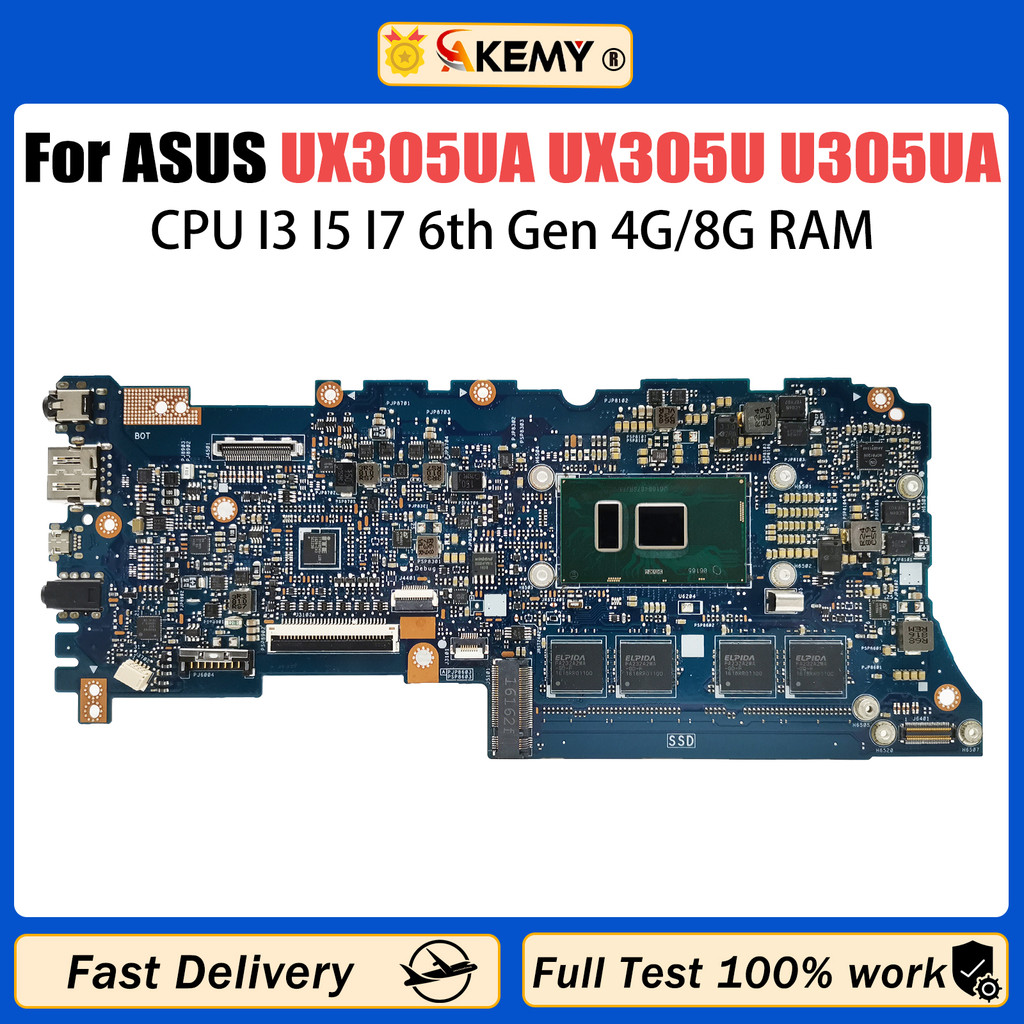 Casing Laptop AKEMY UX305UA Mainboard For Asus ZenBook UX305U UX305UA U305U Laptop Motherboard With 