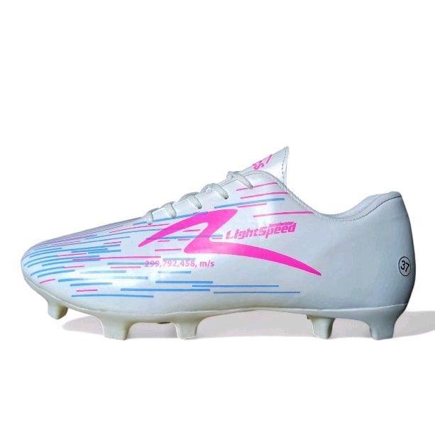 Lotto Shoe - Sepatu Sepak Bola Anak Remaja Reborn Putih Pink