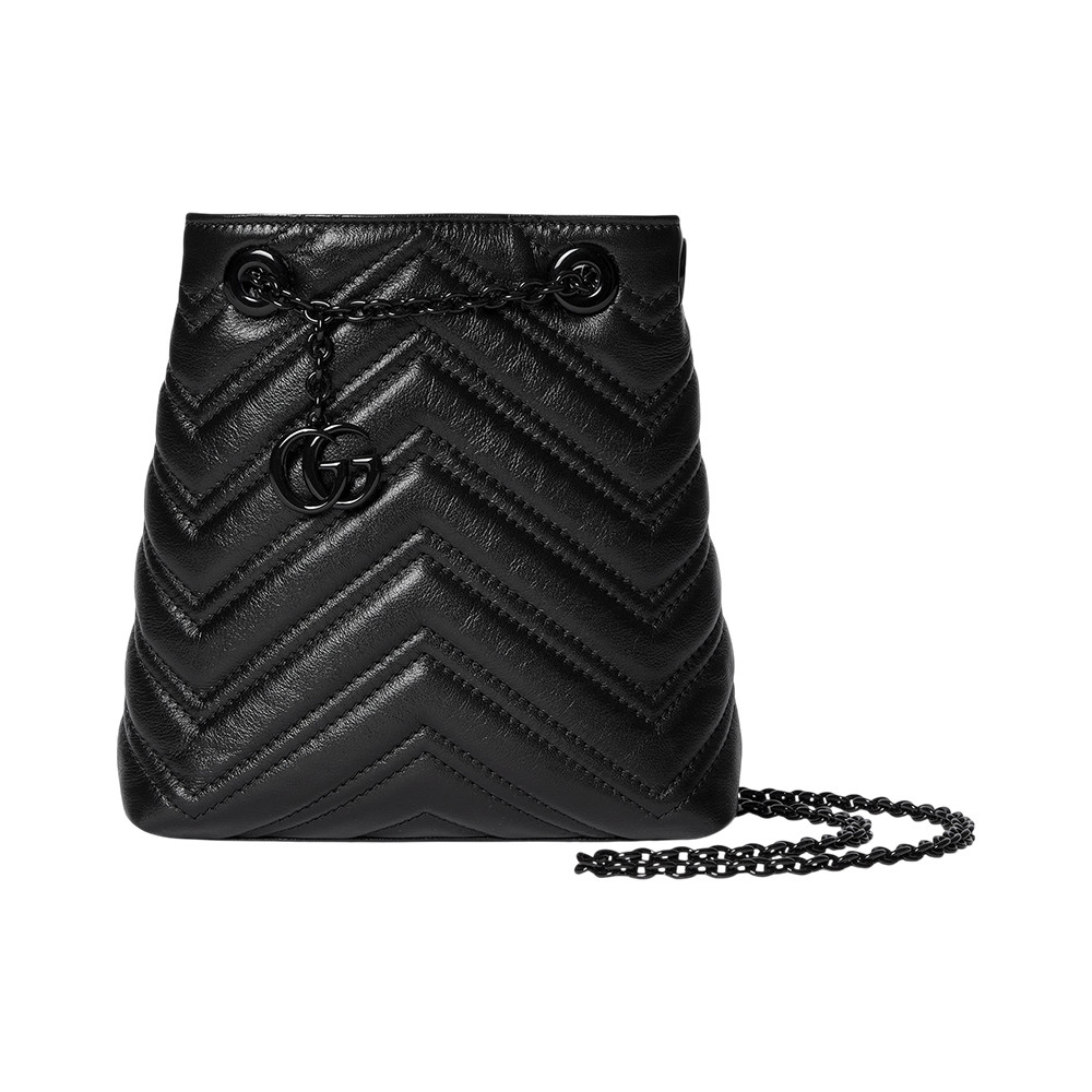GG Marmont Nano Bucket Bag Black