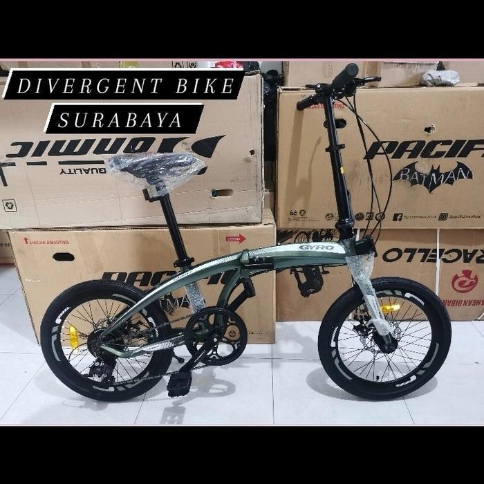Sepeda Lipat 20 Rubick Gyro Alloy 8 Speed Murah