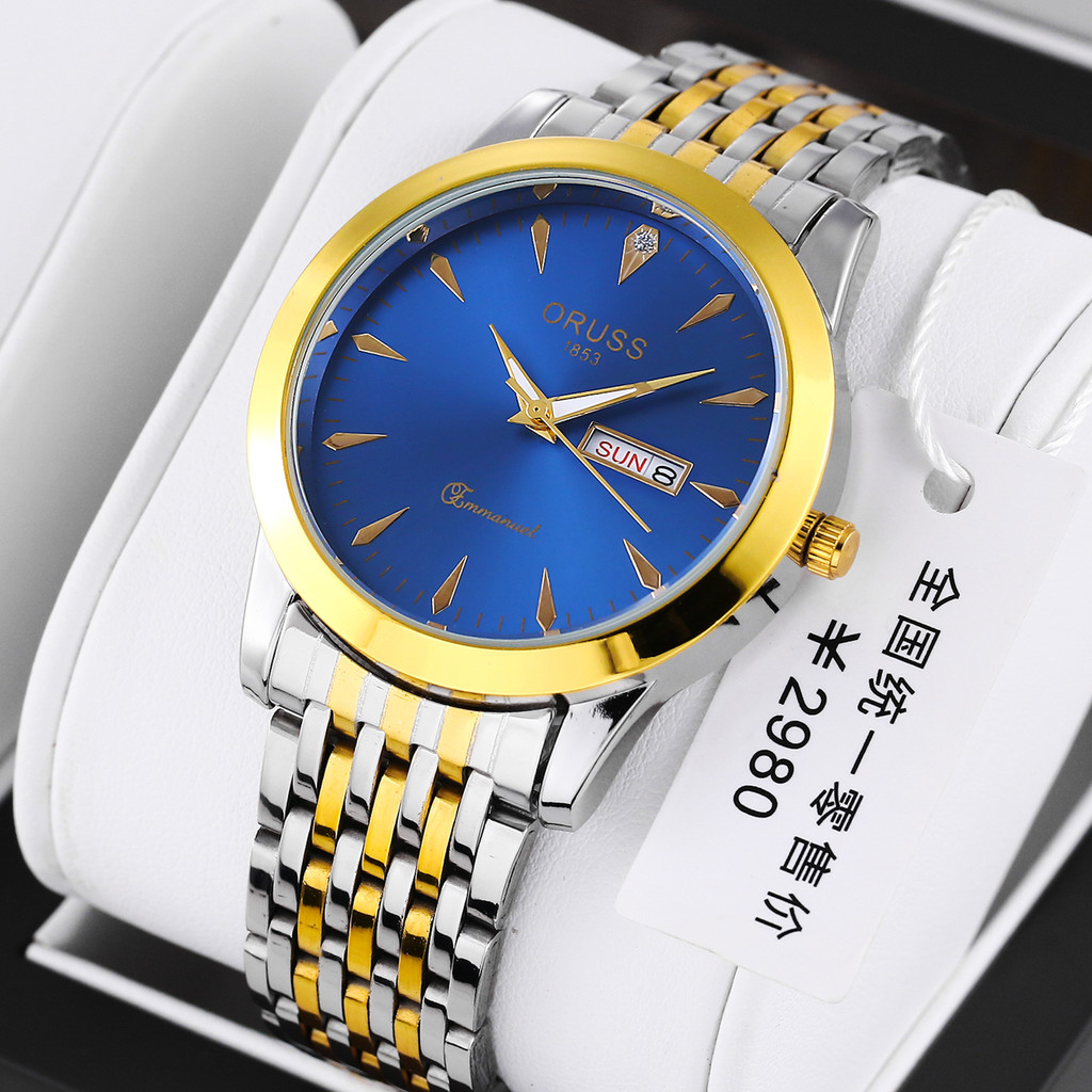 ORUSS Brand Luxury Quartz Watches for Men Luxury Luminous Pointer Watch Fashion Business Waterproof