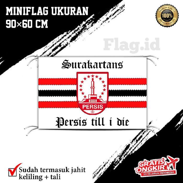 BENDERA MINIFLAG PERSIS SOLO UKURAN 9060/12080/150100/20050 DESAIN FULL PRINTING SUDAH JAHIT