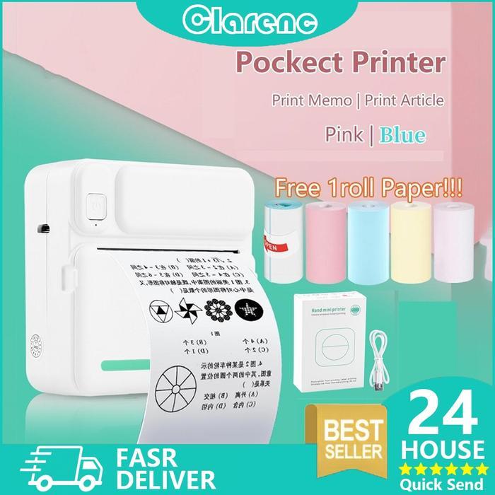 Printer Thermal / kertas printer bluetooth /Mini Portable Thermal Printer/alat printer resi/C19