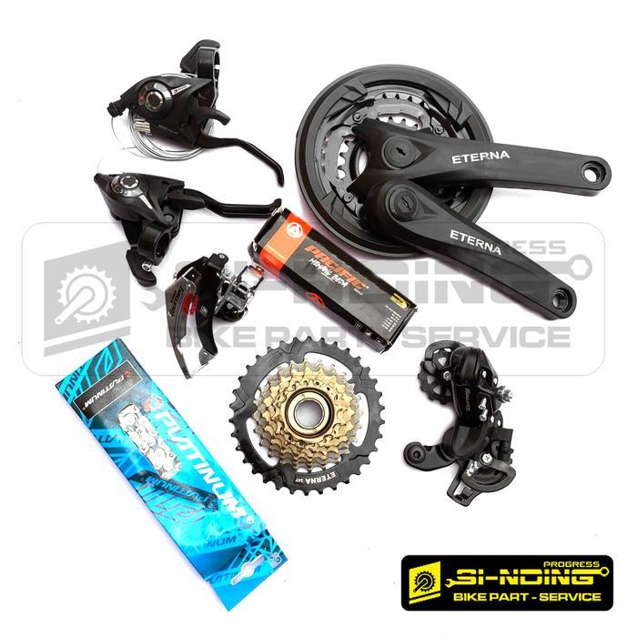 Groupset Gear Set Bb Kotak Sepeda Mtb 3 X 7 Speed Eterna Sprocket Drat Ulir Megarange 7 Speed Sepeda