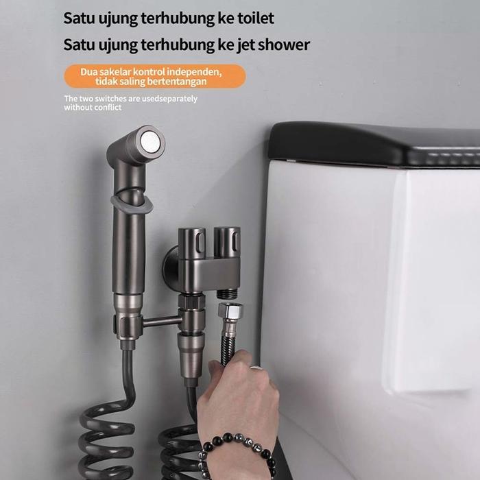 Ready Spray Bidet Mesin Cuci/Spray Bidet Kamar Mandi/Spray Bidet Toilet/Stainless Steel 304 Hitam