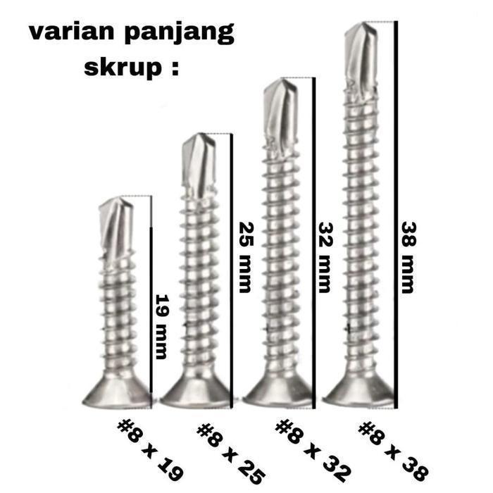 NEW SKRUP SDS FH 8 X 25 / SKRUP SDS FH MURAH / SKRUP SDS PER 100PCS