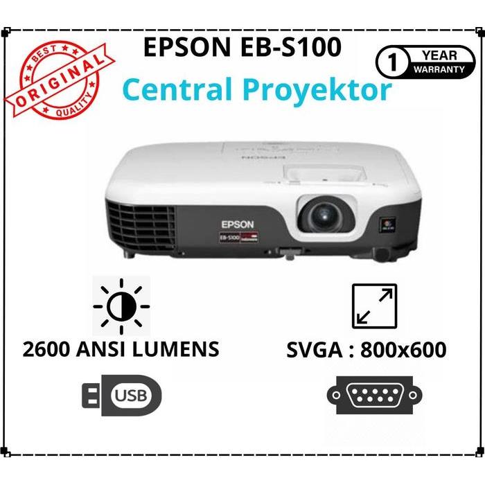 Proyektor Epson EB-S100 2600 Ansi Lumens - Epson Projector