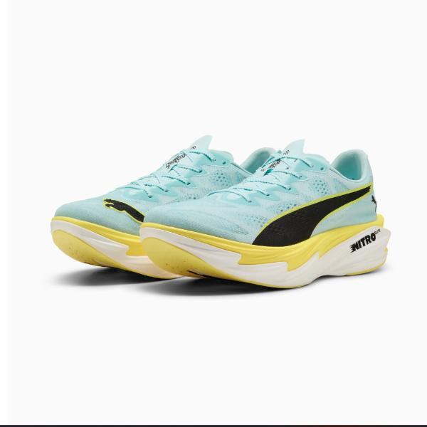 PUMA Sepatu Olahraga Lari / Running Pria Deviate NITRO Elite 4 Warna Fresh Water-Lemon Crush-PUMA
