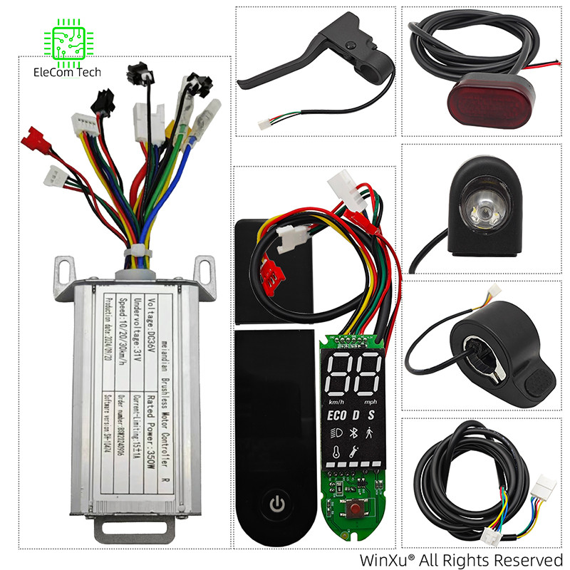 Terbatas M365 Electric Scooter Brushless Motor Universal Controller LED Dashboard 36V 350W Kit for X