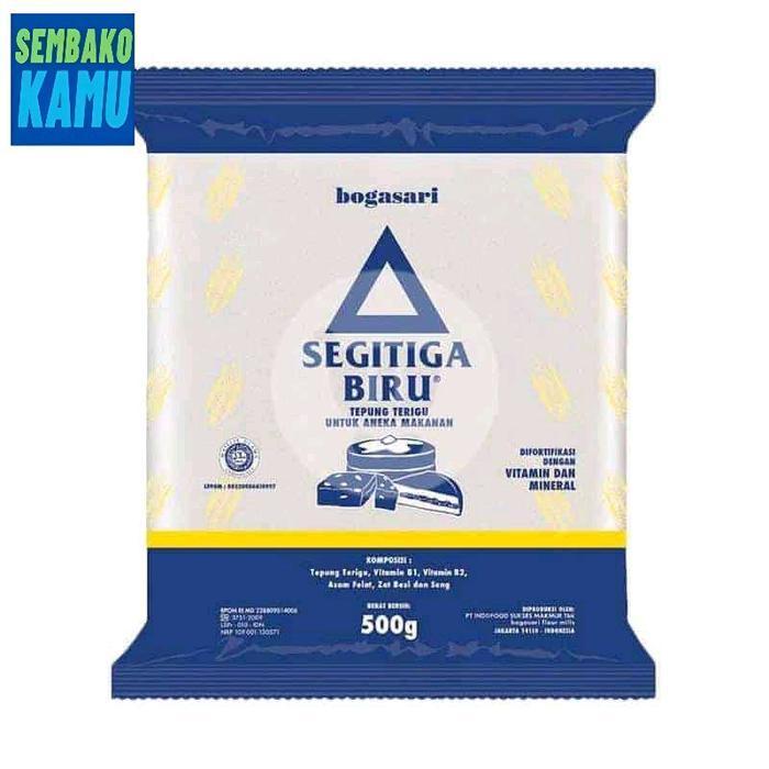 TERBARU Tepung Terigu Segitiga Biru 500 gr - 1 Dus Isi 20 pcs