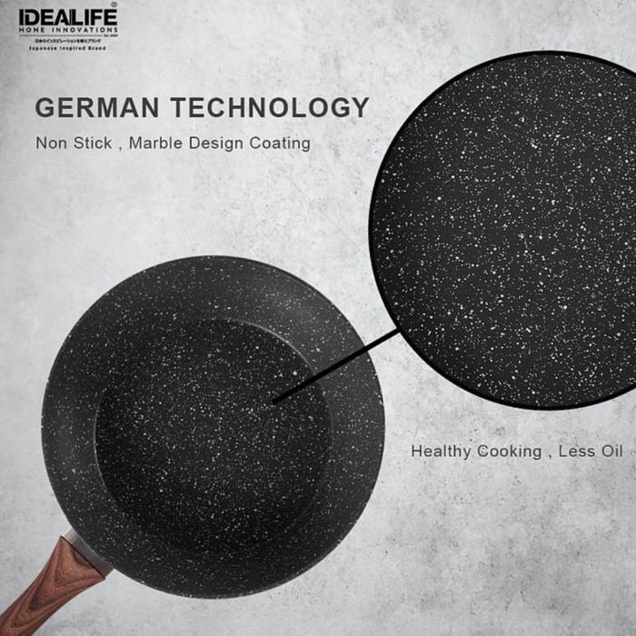 Deep Frypan Idealife Cookware - Panci Penggorengan Anti Lengket