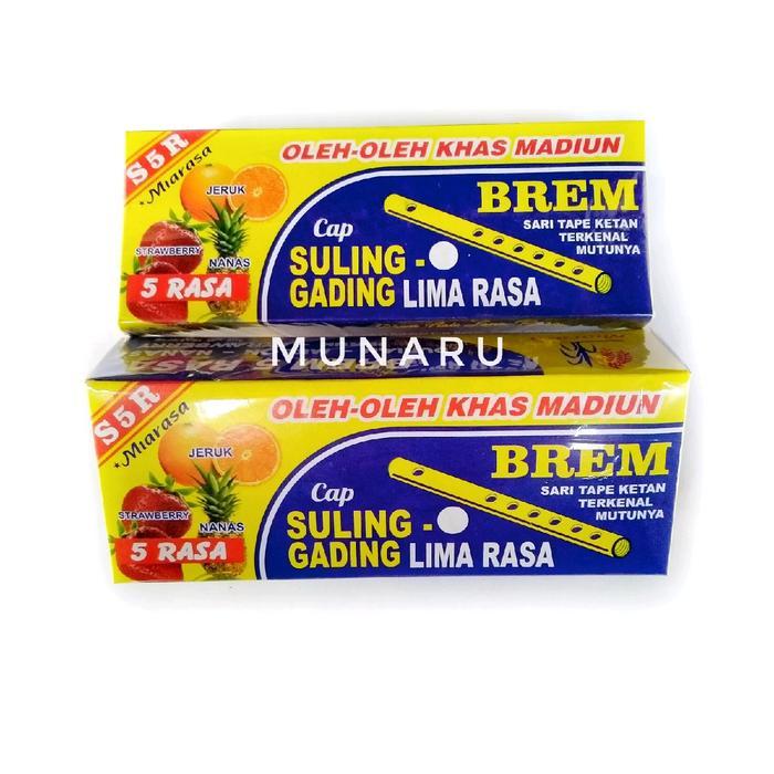 NEW Paket 2 Pcs Brem Lima Rasa Camilan Cap Suling Gading isi 5 Asli Madiun Makanan tradisional