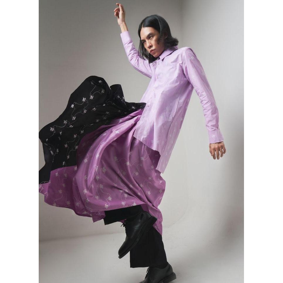 Lilac Gama Batik Shirt - OE x Wilsen Willim - Extra