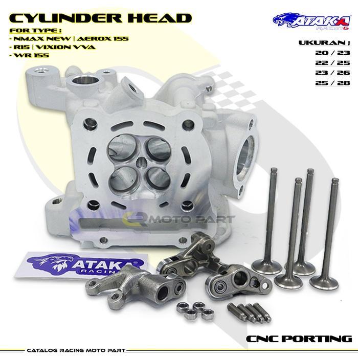ATAKA RACING Super Head Porting CNC Nmax New // Aerox 155 // R15 V3 V4 // WR 155 // Vixion Ukuran