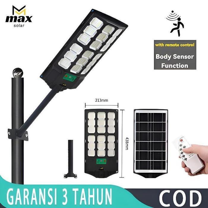 TERLARIS MAX SOLAR3000W Lampu Tenaga Surya Outdoor0 Biaya Listrik Lampu Jalan Tenaga Surya