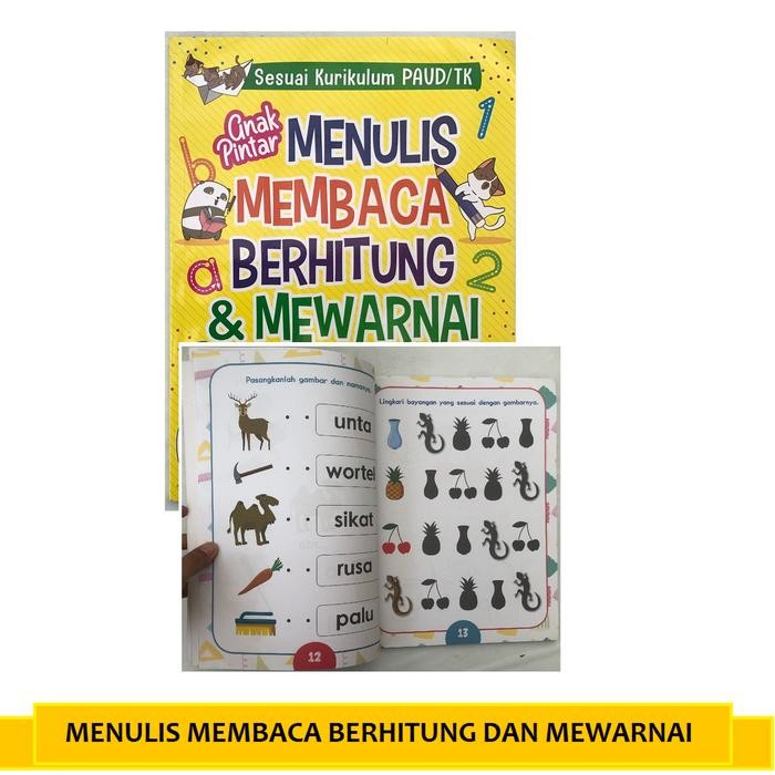 Buku Anak Pintar Menulis Membaca Berhitung Mewarnai Anak Kita