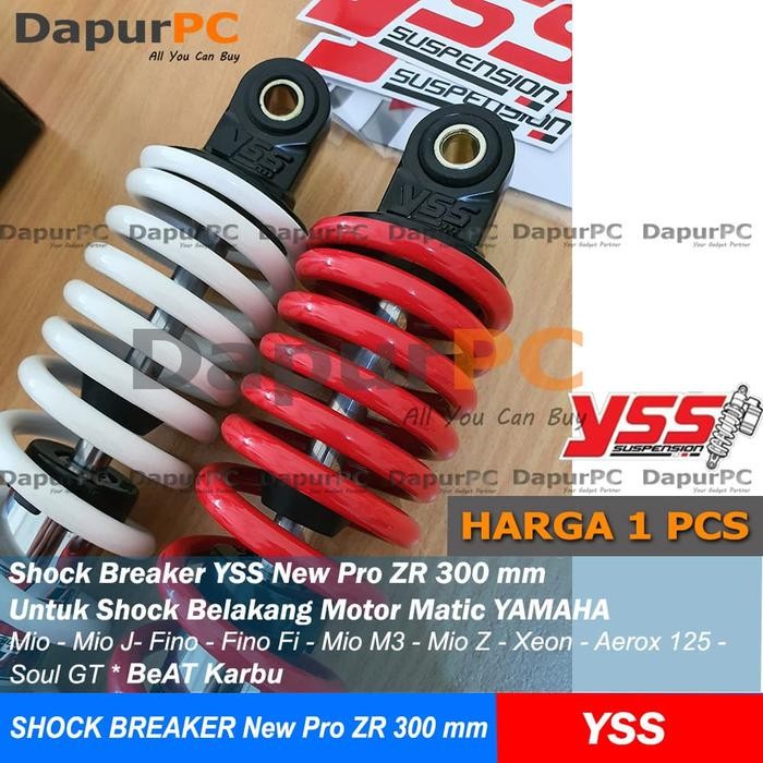 Shock Breaker Yamaha Yss New Pro Zr 300 Mm For Motor Matic Mio Soul