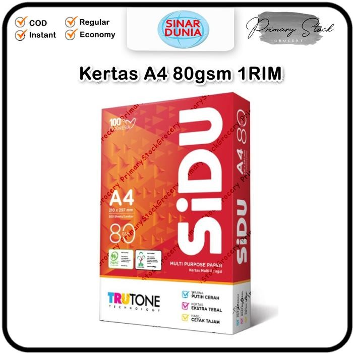 

NEW PRODUK KERTAS HVS A4 80 GRAM SIDU SINAR DUNIA PRINT FOTOCOPY 80GR GSM WARUNG ARA67