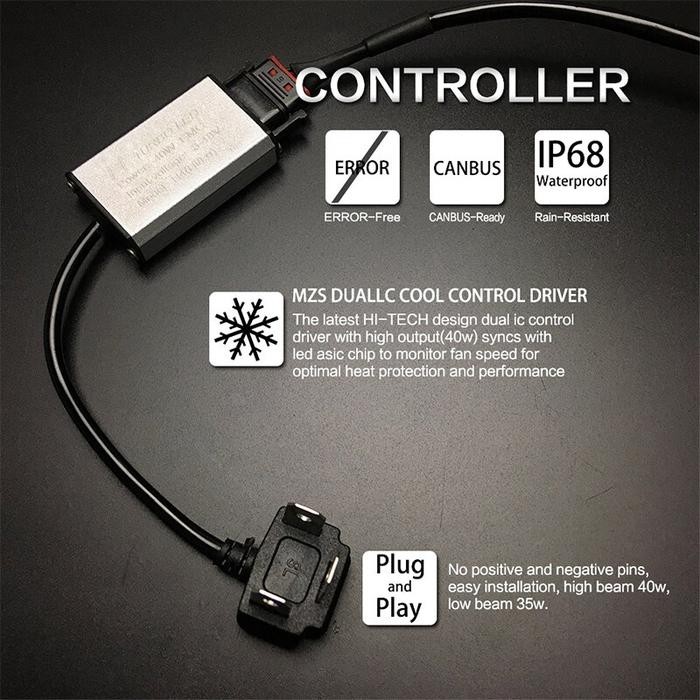 TURBO LED T1 H4 UNIVERSAL ISI 2PC HEADLIGHT TURBO T1