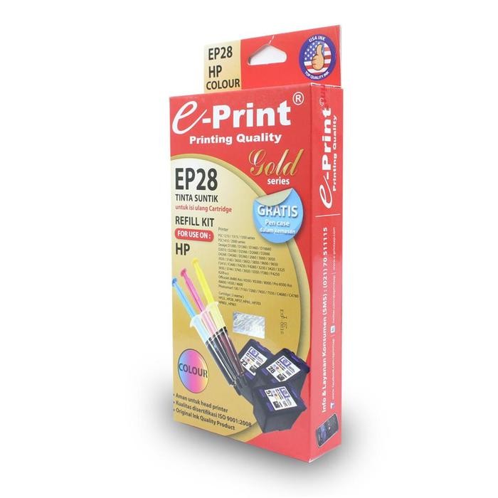 

E-Print - Refill Kit Gold Series Tinta Suntikan Black - Colour - Pcs