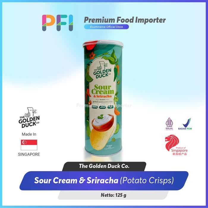 

The Golden Duck Potato Chips Sour Cream & Sriracha 125gr