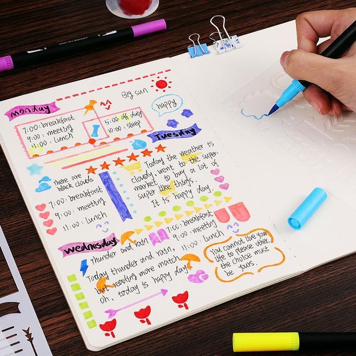 

Spidol Warna 2In1 Double Head Drawing Pen Fine Art Watercolor