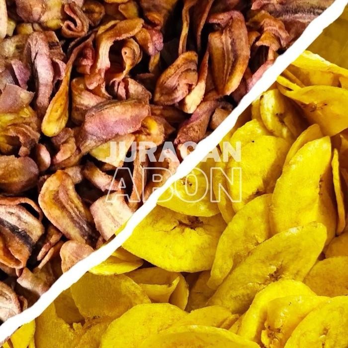 

ASLI [PAKET LENGKAP] Keripik Sale Pisang + Keripik Pisang Mentega Super Renyah Kemasan 450 Gram 900