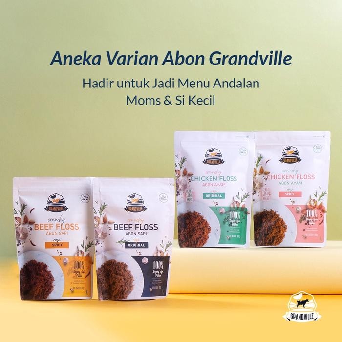 

Pilihan- Grandville Abon Sapi Ayam Ikan Crunchy Original Makanan Mpasi Instan Snack Anak Non