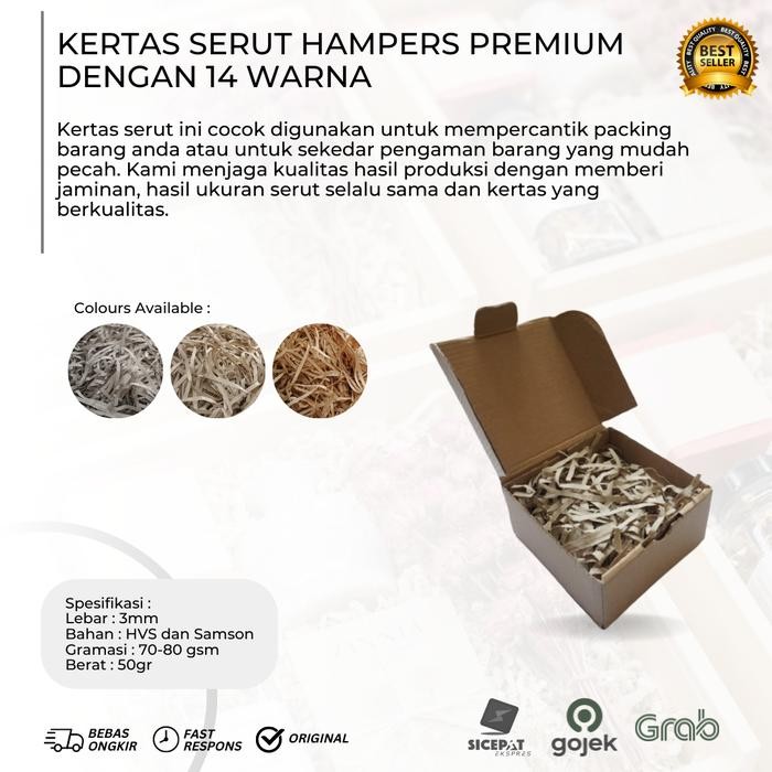

Pilihan- Kertas Cacah Coklat/ Kertas Potong / Kertas Serut Untuk Hampers 500Gr