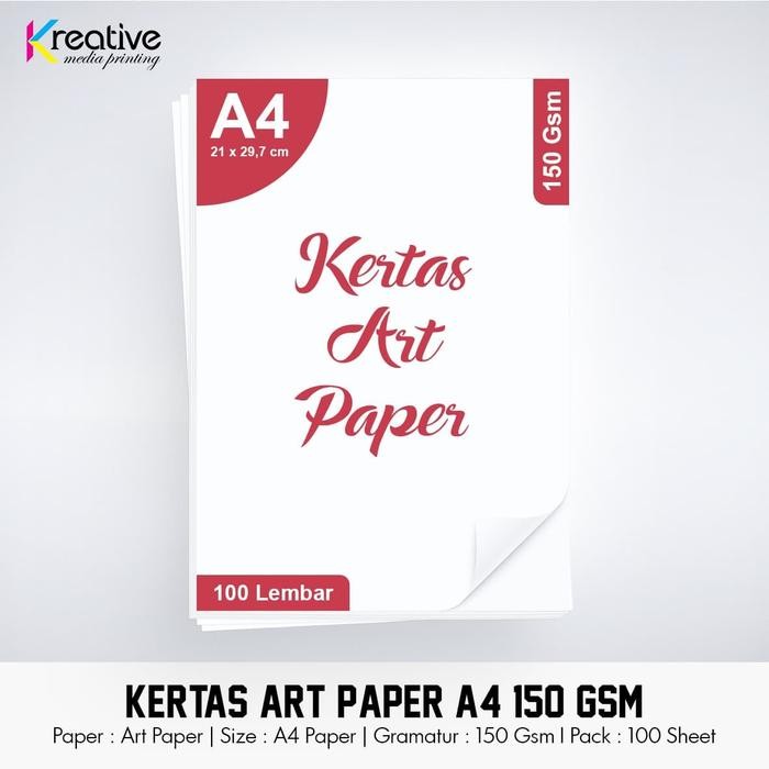 

Pilihan- Kertas Art Paper (A4 / 150 Gsm / 1 Pack = 100 Lbr)