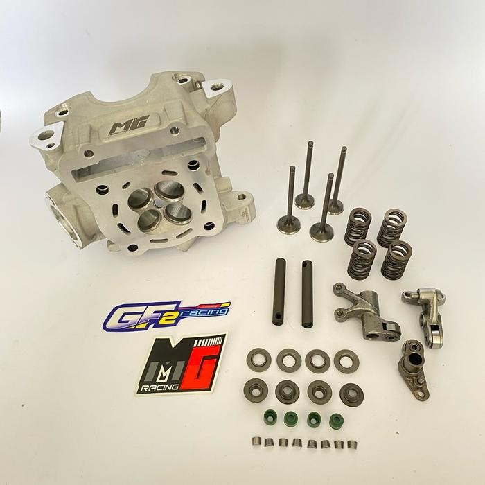 paket komplit super head aerox 22/25 cnc porting head new nmax 22/25 head r15 cnc porting 22/25 mg