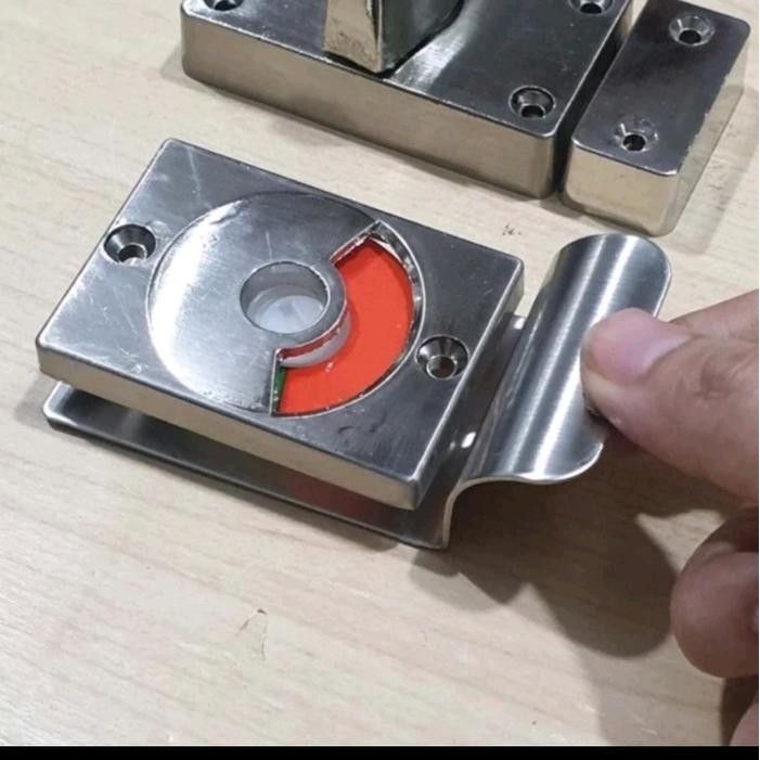 Grendel Indikator Untuk Pintu Kubical Toilet Pengunci Pintu Kamar Mandi Harfit F10203