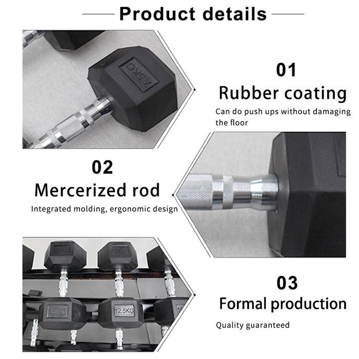 2.5KG DUMBBELL SET PERALATAN FITNESS HEXAGONAL DUMBELL