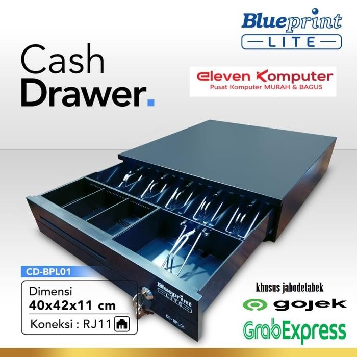 

CASH DRAWER / LACI KASIR / LACI UANG BLUEPRINT CD-BPL01 40X42X11 CM