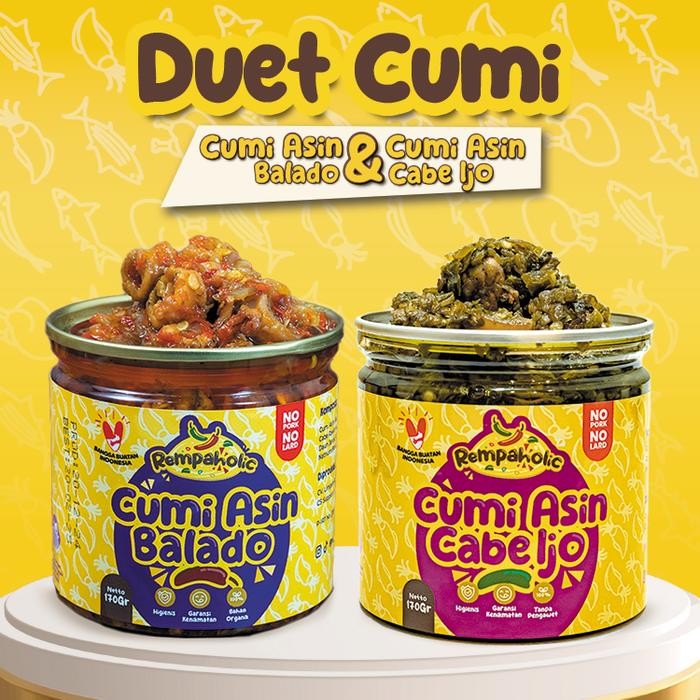

Pilihan- Rempaholic - Paket Duet Sambal Cumi Asin Balado + Sambel Cumi Asin Cabe Ijo Makanan
