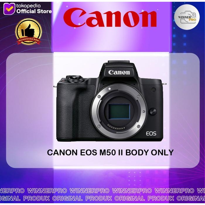 Canon Eos M50 Mark II Body Only - Kamera Canon Eos M50 II Shopeseler