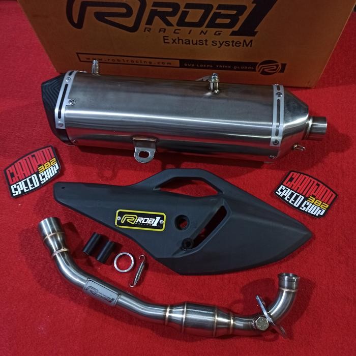 KNALPOT STANDAR RACING ROB1 SILENCER OVAL POWERBOOM PCX 160 VARIO 160