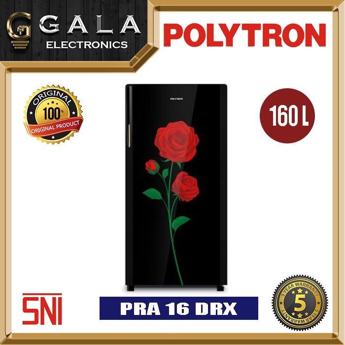 LEMARI ES / KULKAS POLYTRON 16 PLX/PRX HANDLE GLASS DOOR (1 PINTU)