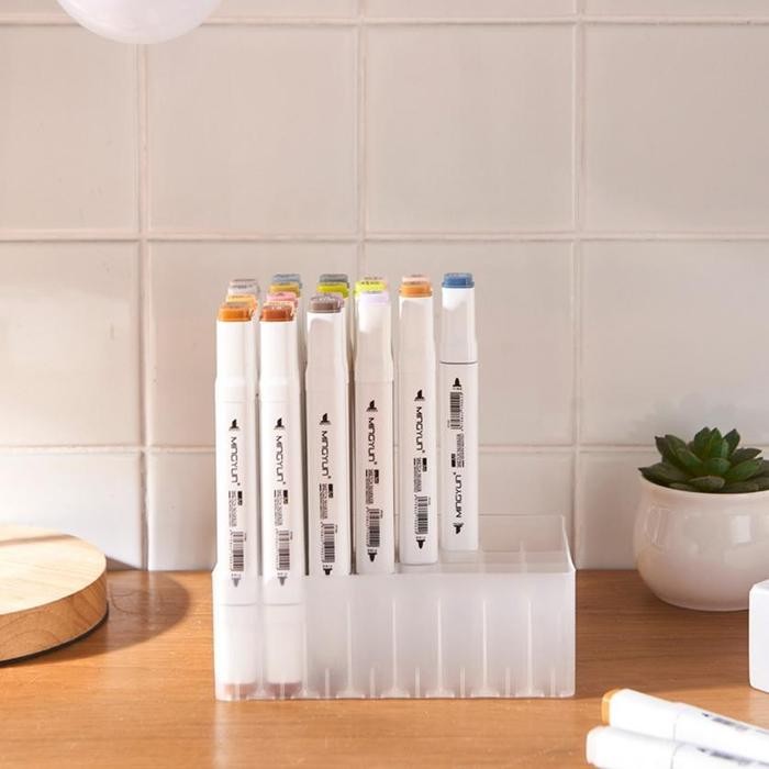 

Premium 30/48/80 Slots Marker Pen Storage Holder Brush Pen Pencil Holder Rack Multifunction Tool