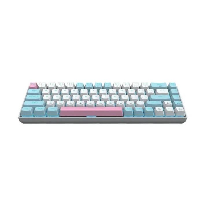 E-Yooso Z-686 White Blue Pink 68% Mechanical Gaming Keyboard - Blue SW [XKBD-152]