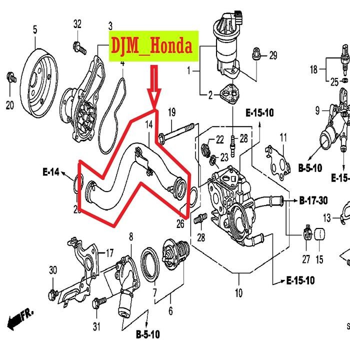Jual Pipa Radiator Bawah Crv Gen 3