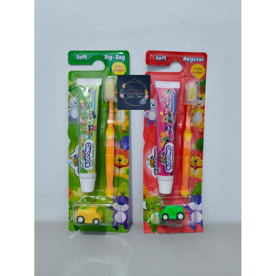 KODOMO REGULER ZIG ZAG 2 IN 1 PAKET SIKAT GIGI & ODOL/sikat gigi Reguler zigzag odol anak